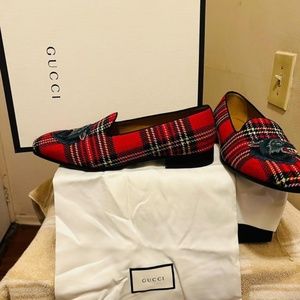 Gucci Tartan Wolf Loafer Red  | Size 12